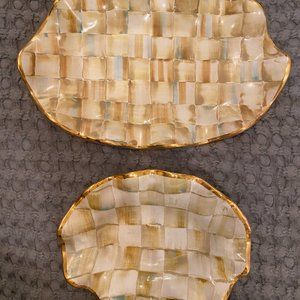 MacKenzie Childs Parchment platter set